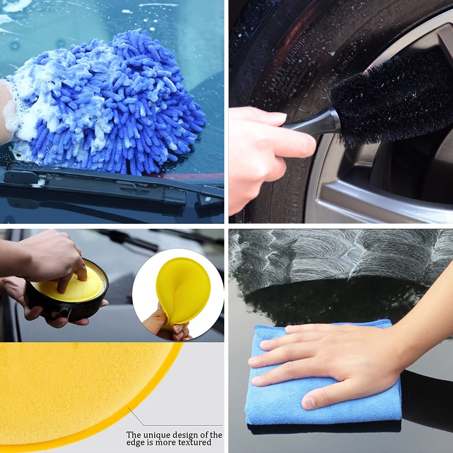 Hot Sales 26-Piece Auto Car Detailing Brush Set Car Wash Brushes Kit for Drill Cleaning Tool