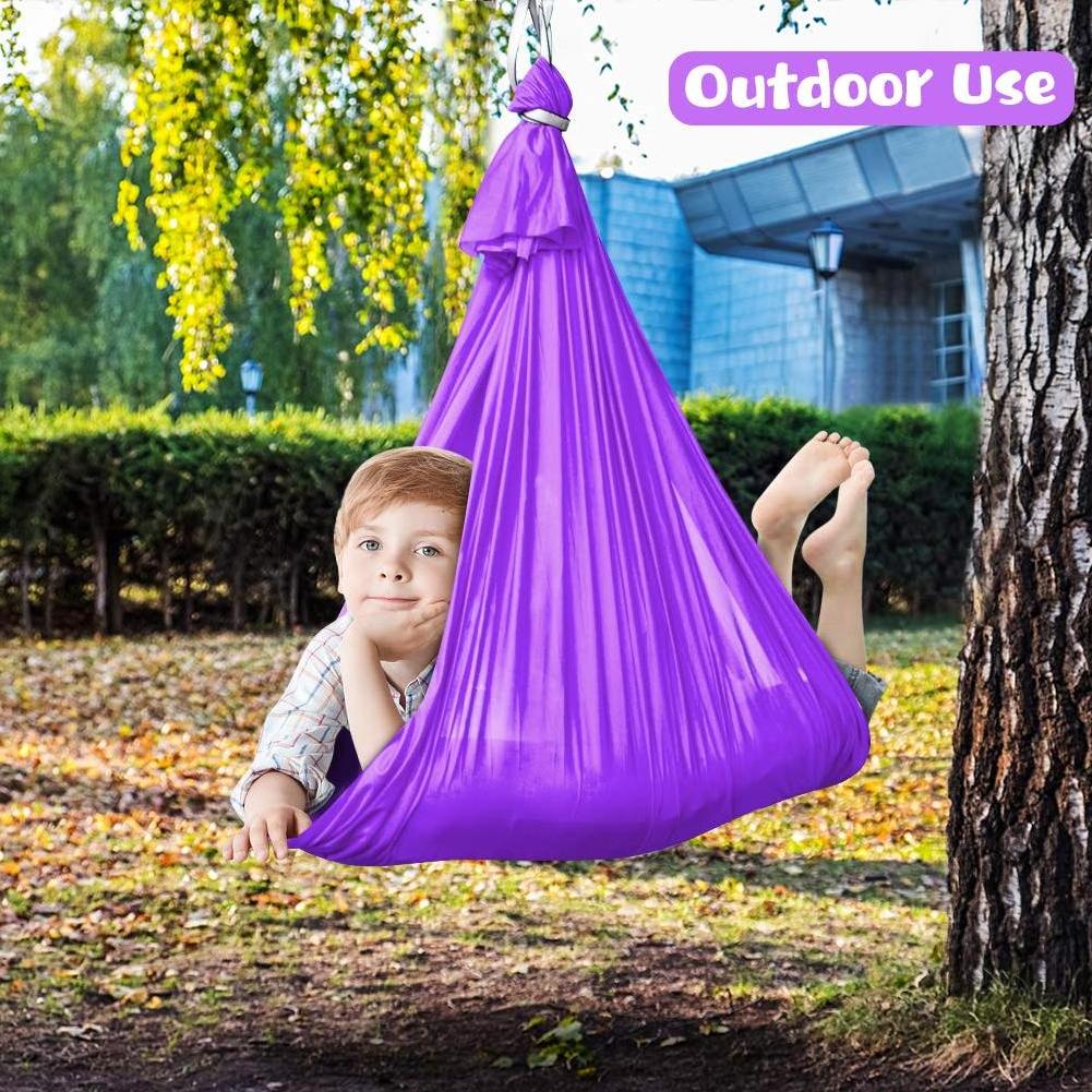 Garden indoor Customized Lightweight Sensory Swing Relief Autism Therapy Yoga Aerial Hammock Swing For Kids Indoor Integration S