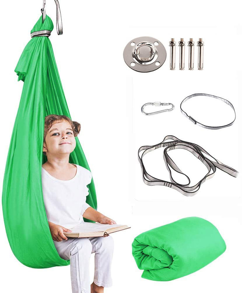 Garden indoor Customized Lightweight Sensory Swing Relief Autism Therapy Yoga Aerial Hammock Swing For Kids Indoor Integration S