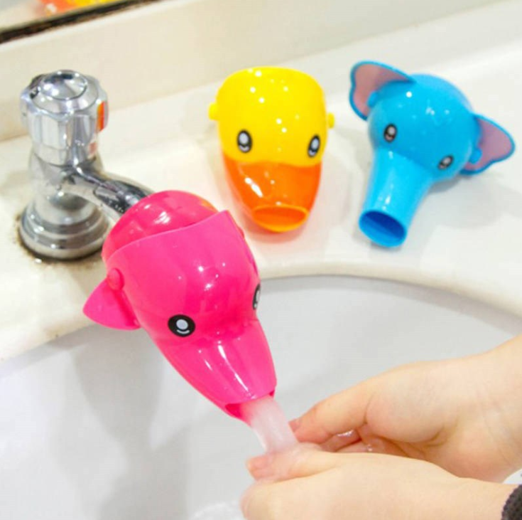 Cartoon Faucet Extender Baby Kids Animal Toys Water Tap Kid Bathroom Bathing Faucet Extender Washing Hand For Baby Faucet E