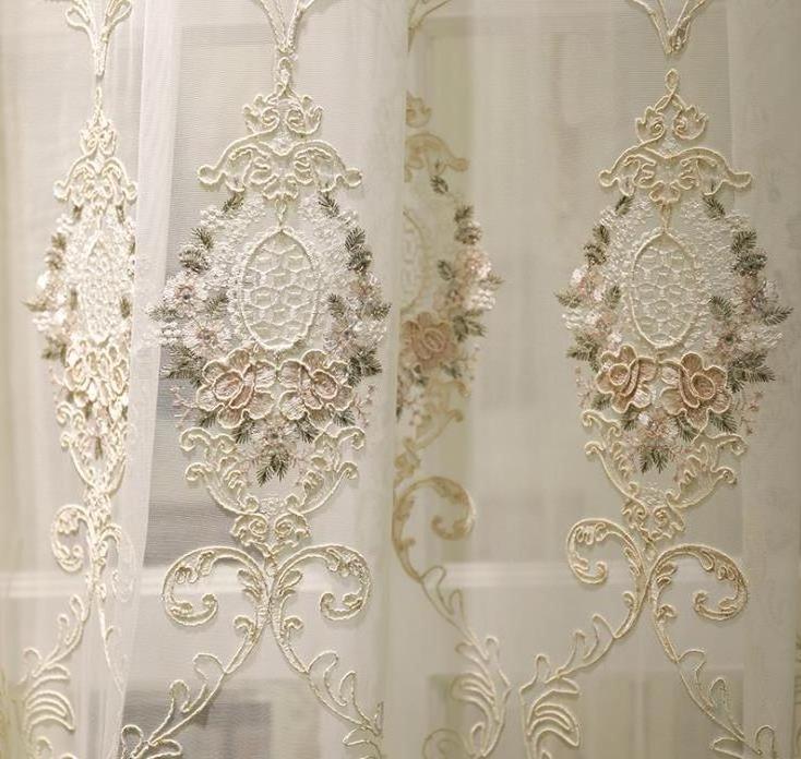 Custom Embroidered Curtains Sheer For Living Room, Turkish Curtain Sheer For Bedroom And Window