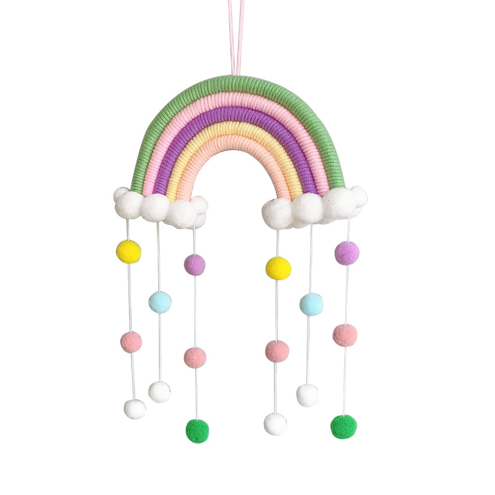 Nordic Style Home Children's Room Decorative Pendants Hand-woven Clouds Rainbow Wall Decorations Hanging Ornaments