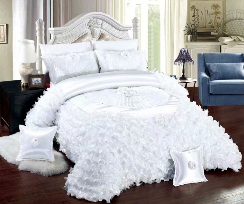 Luxury and romance lace wedding custom princess bedding sets myth series bed sheet