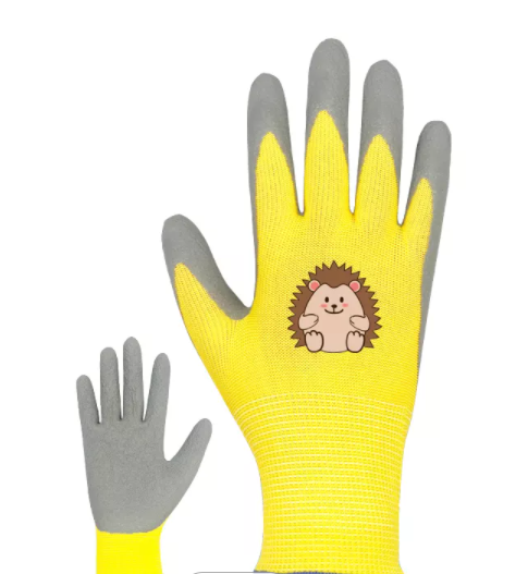 Natural Skin-friendly Nitrile Latex Kids Gardening Outdoor Work Gloves Children Hand Protection Coated Dexterity Garden Gloves