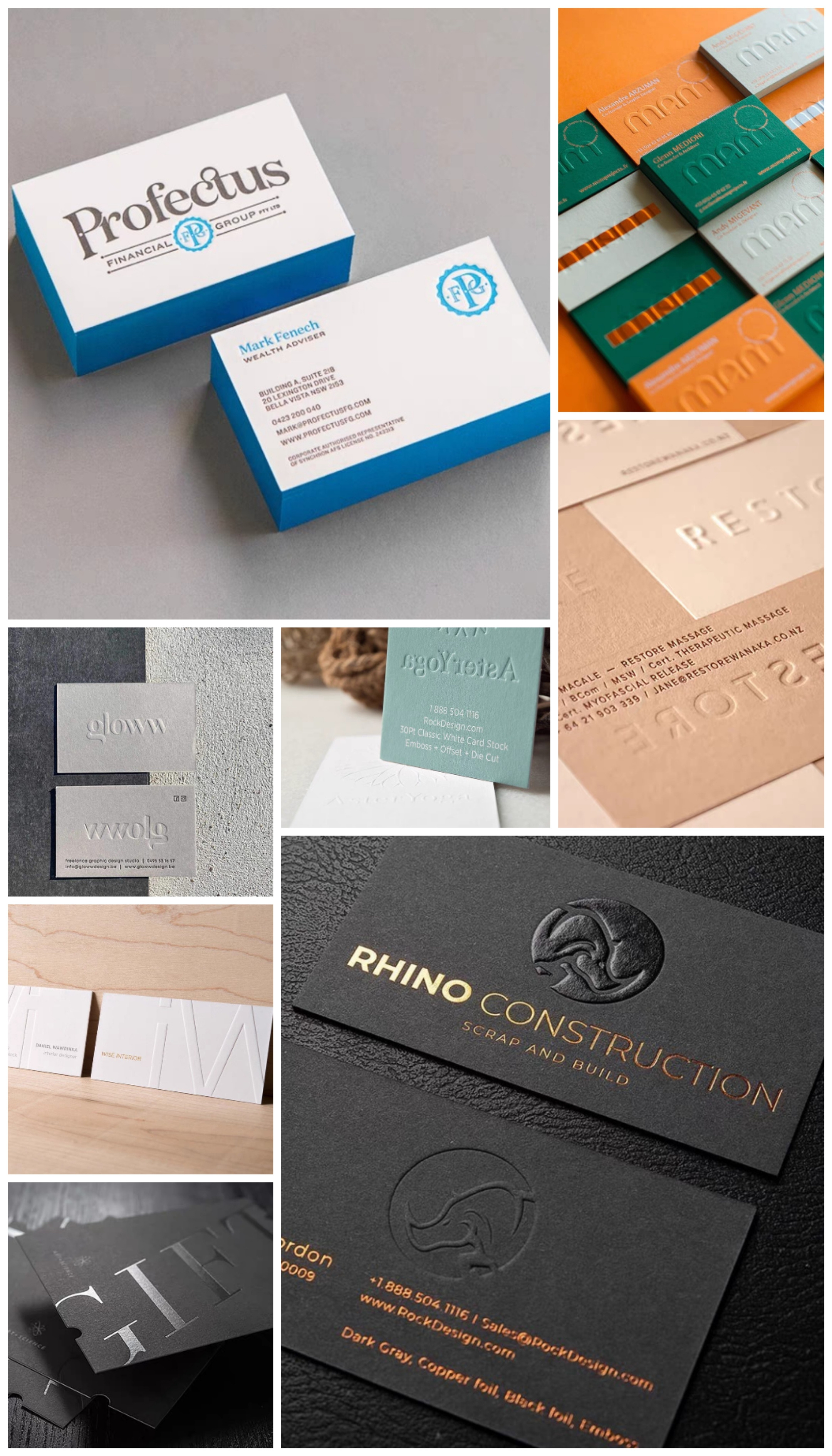 Luxury Colored Edge Letterpress cotton paper custom printing business cards