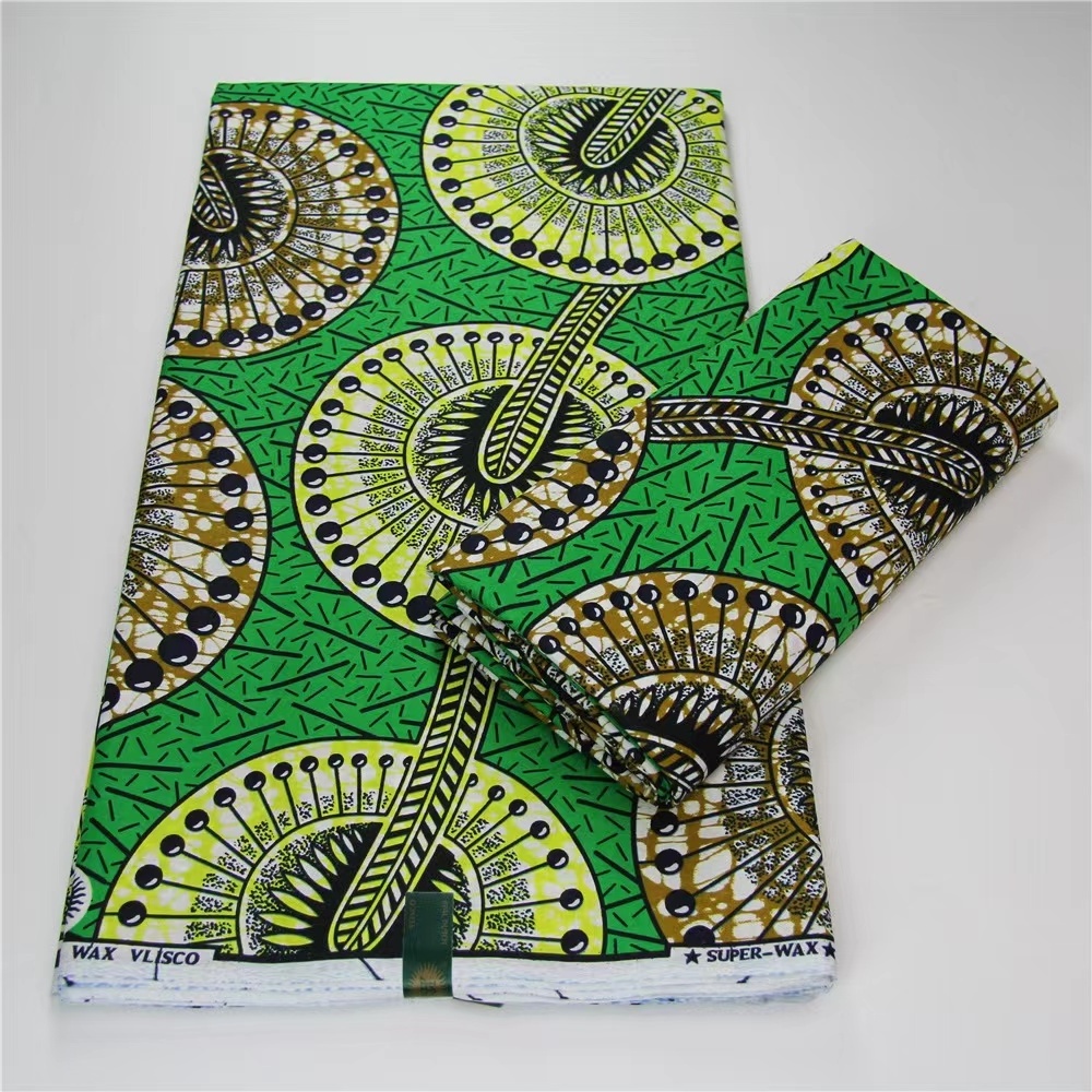 Real Wax Fabric African Wax Prints Ghana Ankara Style Colorful Spandex Polyester Fabric