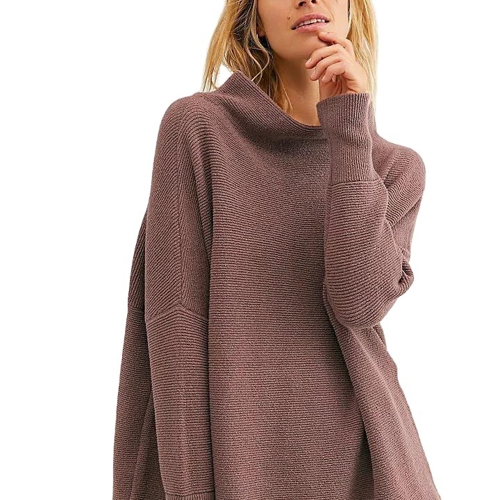 2021 Top High Quality Long Dress Oversized Crew Neck Jumpers 100% Cashmere Wool Fur Sleeve Women Sweaters