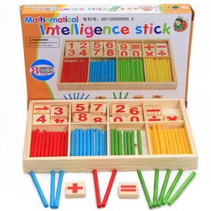 Baby Toys Counting Sticks Education Wooden Toys Building Intelligence Blocks Montessori Mathematical Wooden Box Children Gift