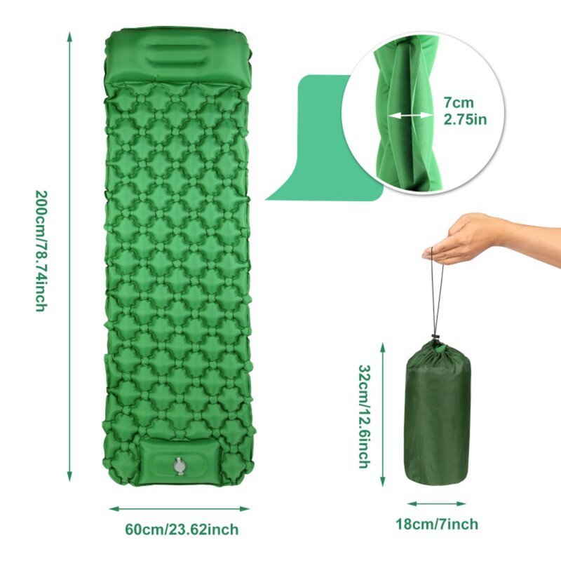 SOLO WILD hiking travel Inflatable hammock tpu insulated folding Sleeping bag air Pad foldable Light Camping Mat Mattress