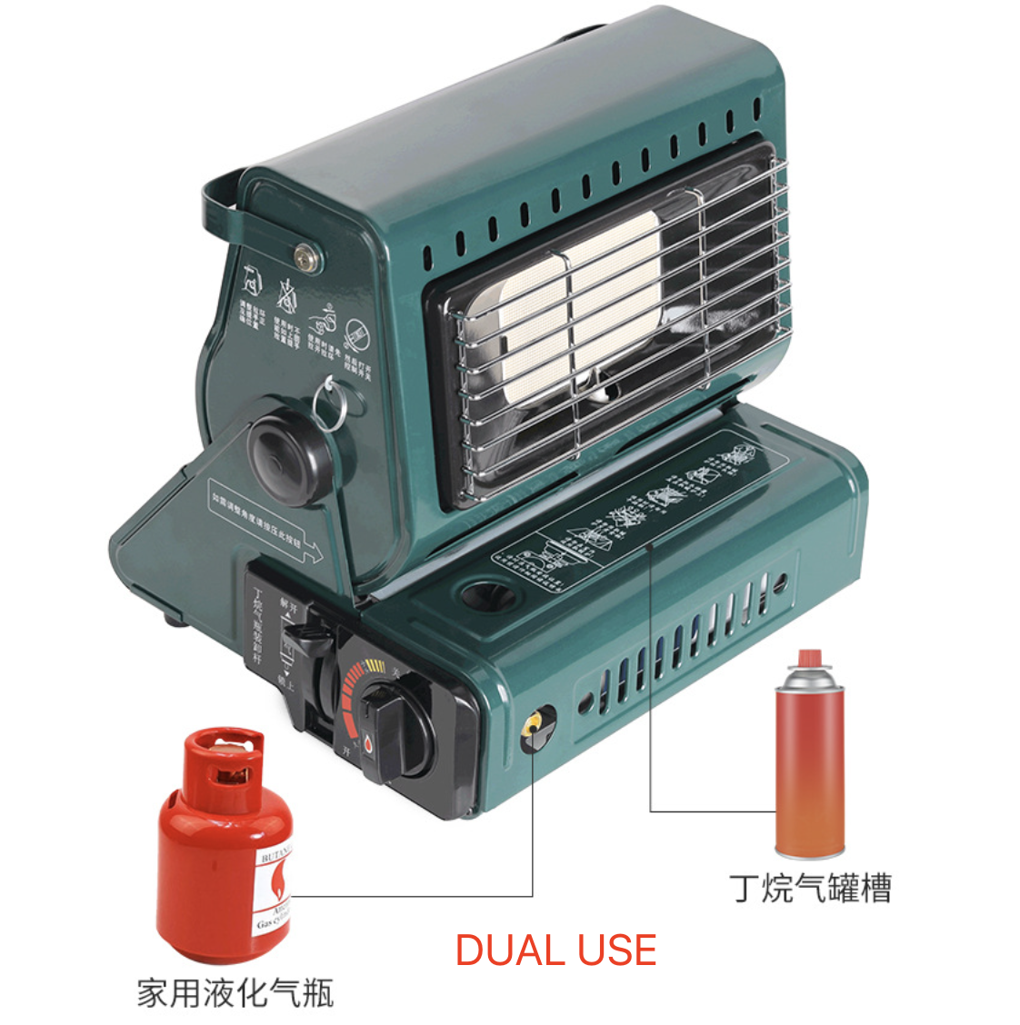 Portable Outdoor Heating Furnace Cassette Gas Heater Camping Fishing Tent Car Heating BBQ Grill