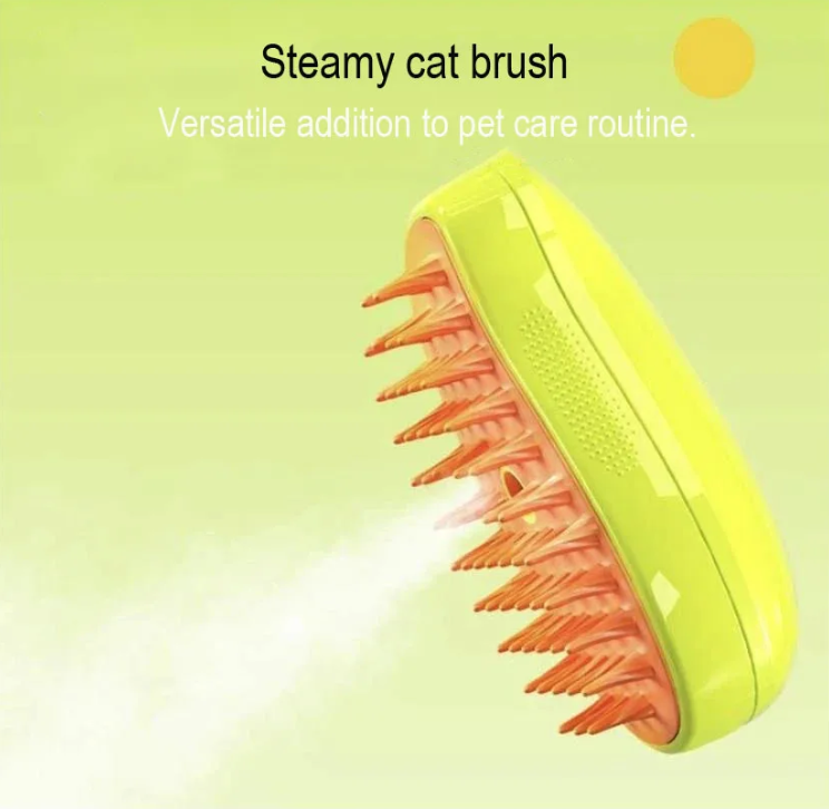 SOLO WILD Rechargeable Silicone Spray Cat Brush Comb Pet Hair Scalp Brush with Liquid Inlet for Eliminating Flying Hair Tangles