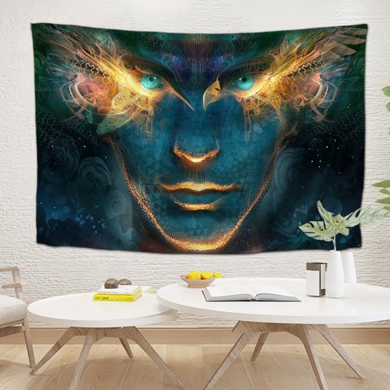 Custom Tapestry Colorful Tie DIY Zodiac Pastel Black Light Trippy Psycdelic Hippy Dreamd Catcher Wall Tapestry Wall Hanging