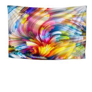 Custom Tapestry Colorful Tie DIY Zodiac Pastel Black Light Trippy Psycdelic Hippy Dreamd Catcher Wall Tapestry Wall Hanging