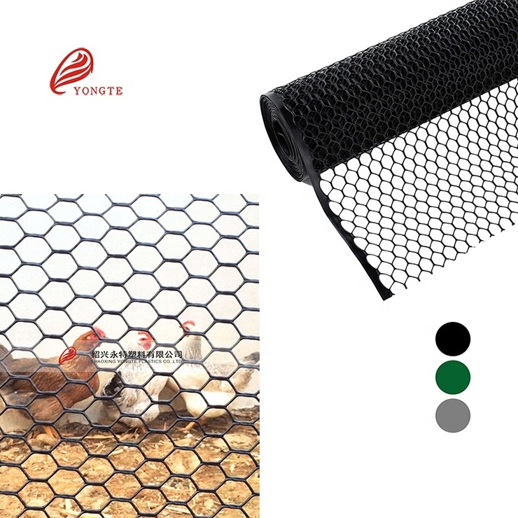 Factory supply green white polyethylene poultry mesh hexagonal chicken farm net for animals