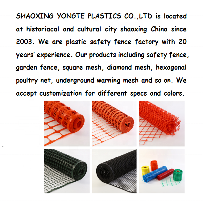 4FTX100FT orange HDPE temporary fence of construction plastic safety fence mesh net