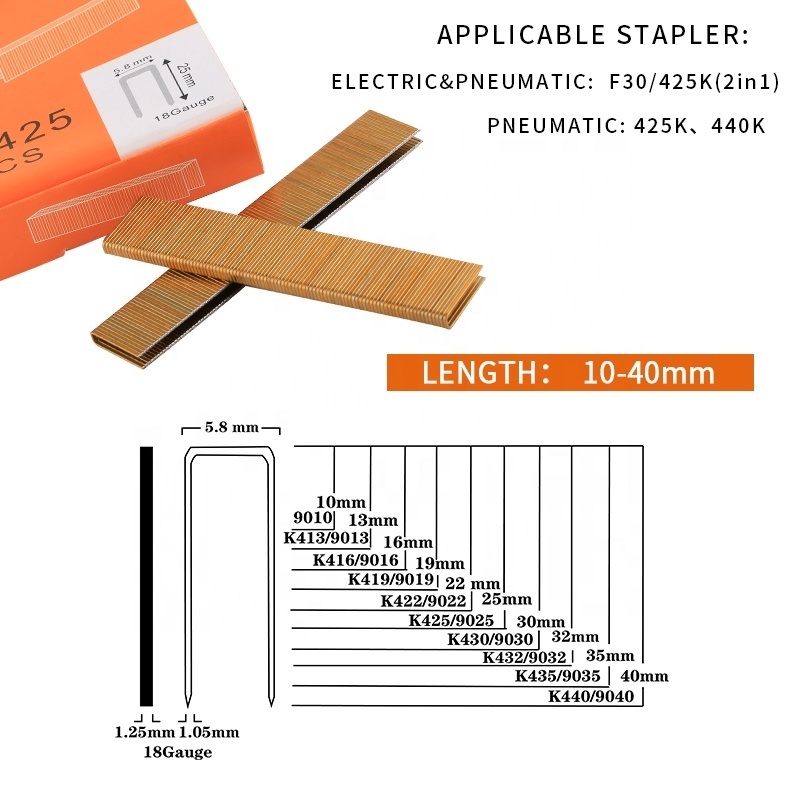 XINYI 9028 K428 staples type 90 nail gas u fiber pin nail for artificial grass pin nail tool framing sofa staple u-shape q235