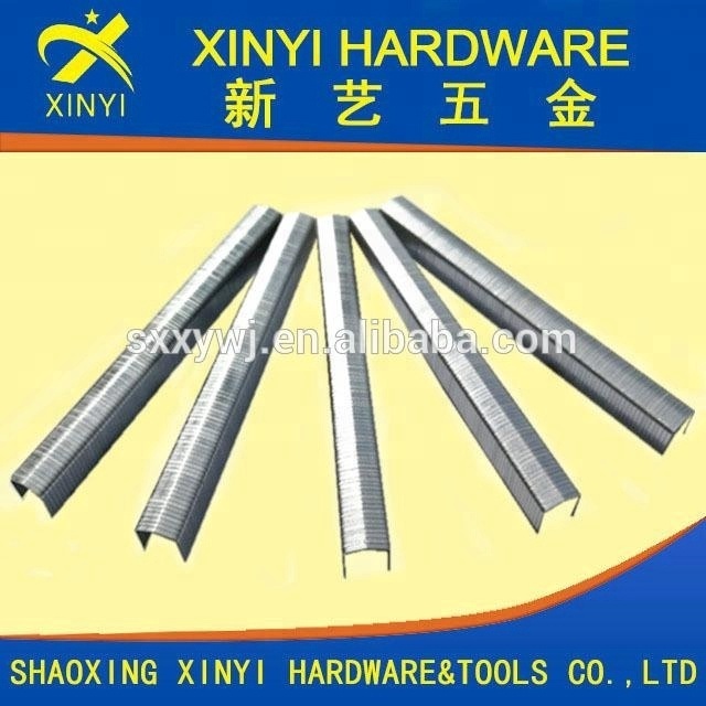 XINYI STCR 5019 staples pin upholstery steel staple galvanized zinc finishing wire staples for hammer tacker