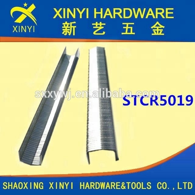 XINYI STCR 5019 staples pin upholstery steel staple galvanized zinc finishing wire staples for hammer tacker