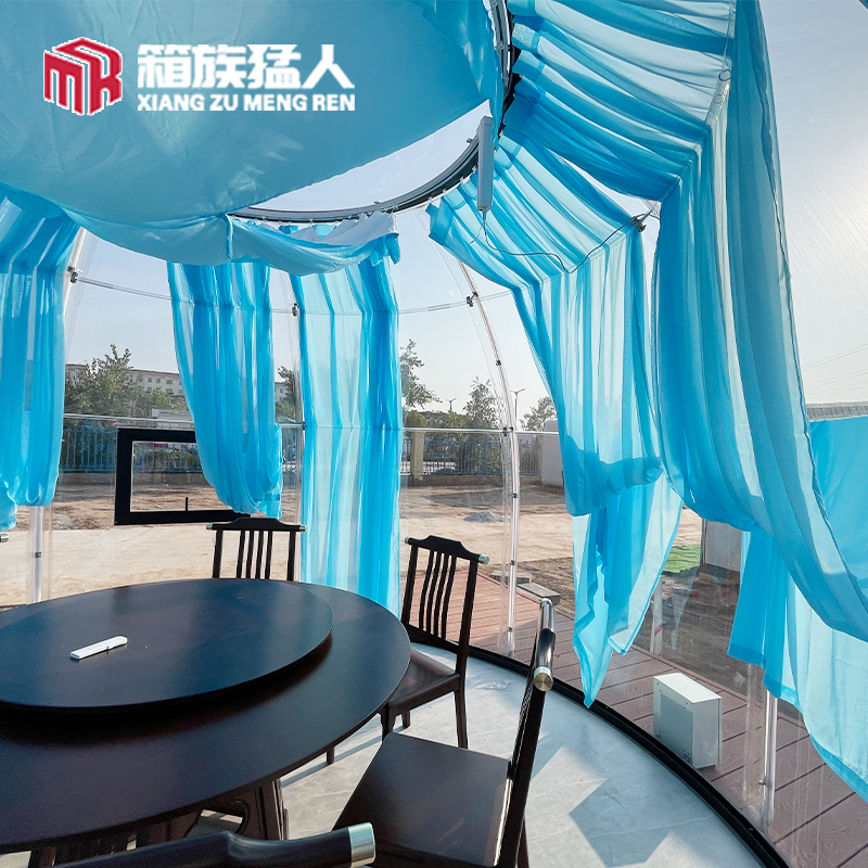 2023 outdoor new customize transparent glamping hotel resort house insulated windproof bubble dome tent home