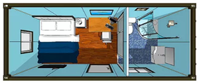 Cheap 20ft portable sturdy tiny cubby home prefab flat pack shipping container houses 2 bedroom for sale