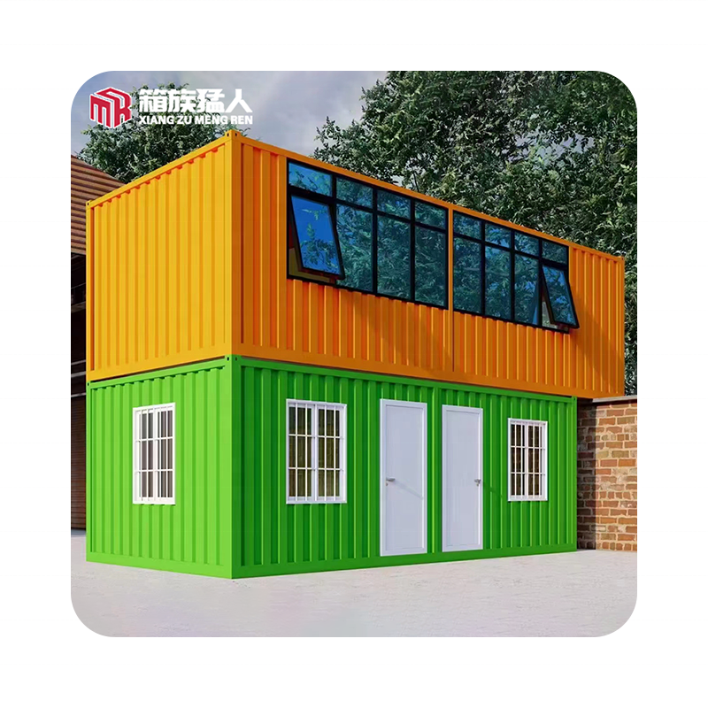 20ft night club prefabricated mobile modular shipping corrugated stackable steel container fast food pop up house