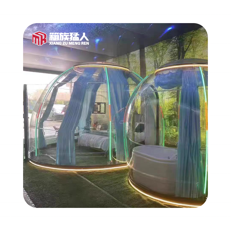 Modern Style Starry Sky Glamping Geodesic Dome Villas Prefab Cabin House and Restaurant for Sale PC Material Home Tent