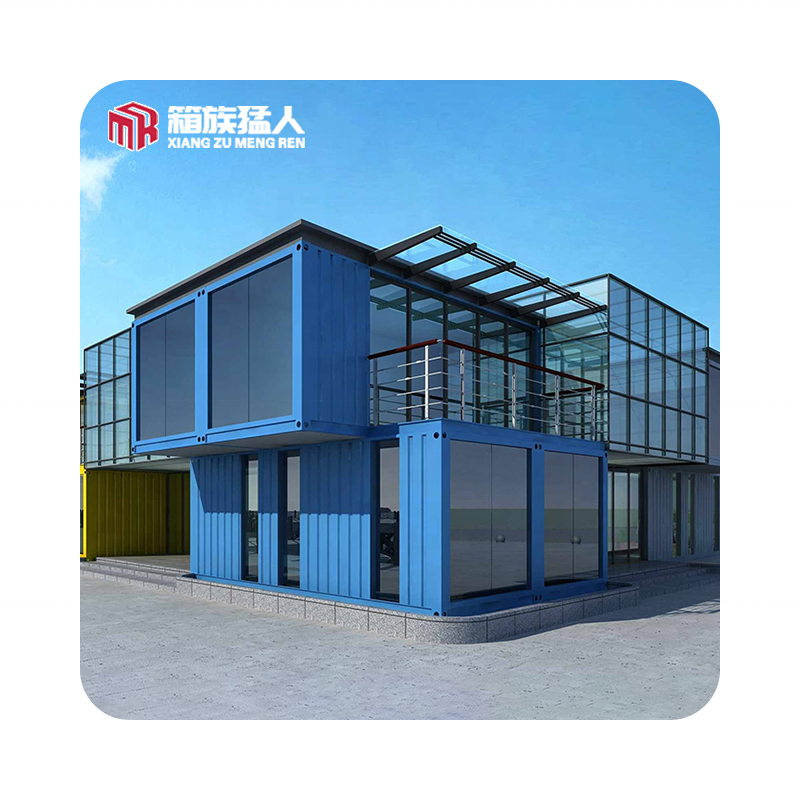 20ft night club prefabricated mobile modular shipping corrugated stackable steel container fast food pop up house