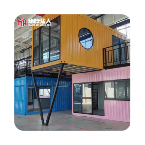 20ft night club prefabricated mobile modular shipping corrugated stackable steel container fast food pop up house