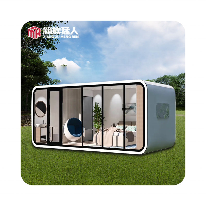 2023 china factory ECO space capsules house with bathroom airship office pod prefabricated apple cabin villa