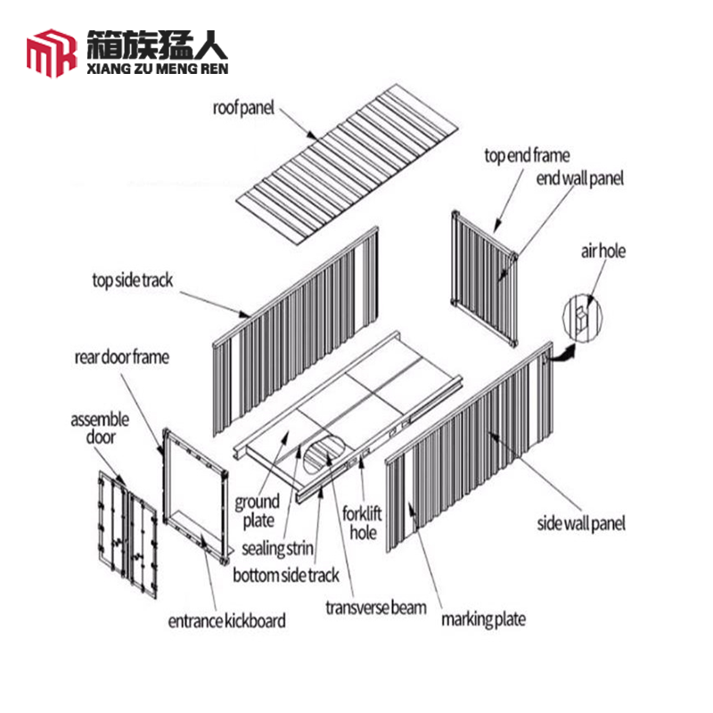 Low price modular prefab shipping corrugated night club container bar fast food pop up house