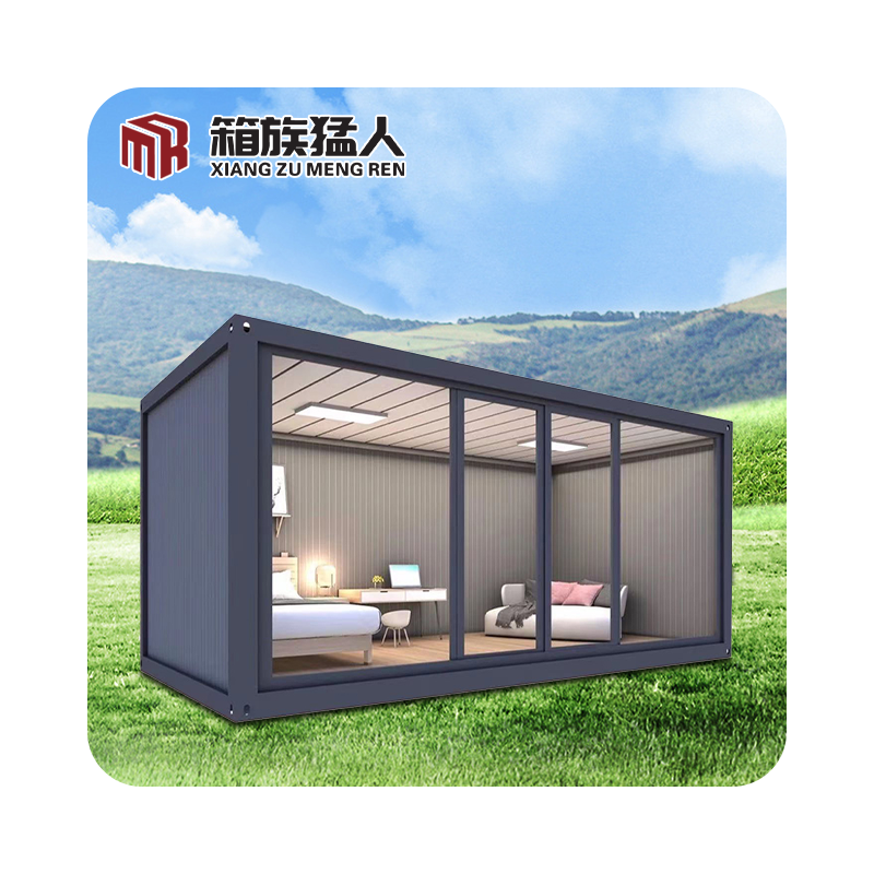 2023 China new hot sale 20ft Flat Pack Container Houses 2 bedroom prefab house mobile trailer tiny villa