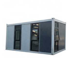 2023 China new hot sale 20ft Flat Pack Container Houses 2 bedroom prefab house mobile trailer tiny villa