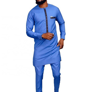 Ankara Wax Fabric African Design Dresses For Men