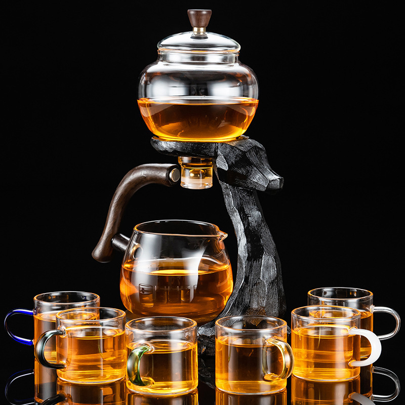 Creative Deer Glass Infusion Tea Pot with Strainer Magnetic Glass Tea Maker Coffee Kettle Set