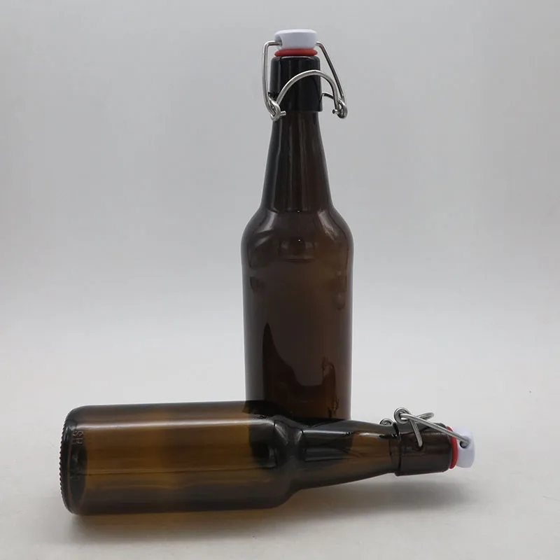 Wholesale Amber Swing Top 335ml 500ml 1 Liter Flip Top Frosted Beer Bottle for Sale