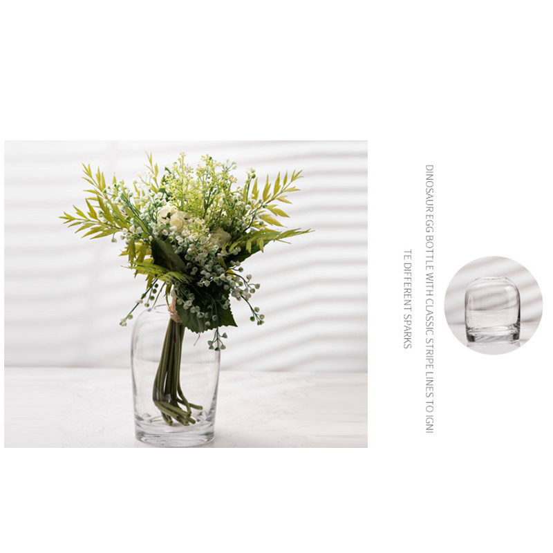 Wholesale small clear  bud vases for home decor flowers hand clear  glass vase centerpieces for wedding party