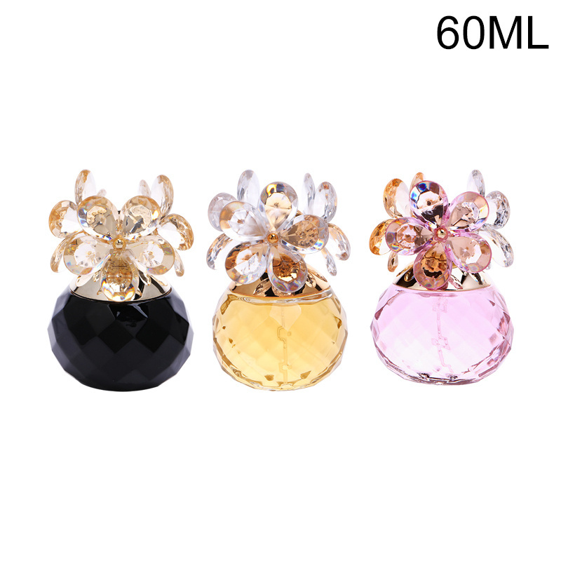 Factory  Luxury Empty Travel  Ladies Pink Glass Bottle Perfume Flower Shape 60 ml Glass Perfume Bottle With Box