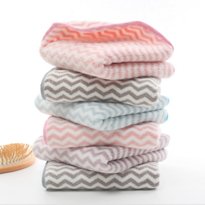 Best Selling Hot chinese products Household Hanging Micro Fiber Hand hair Towel Absorbent Quick Dry Tea & Kitchen towel Stripes