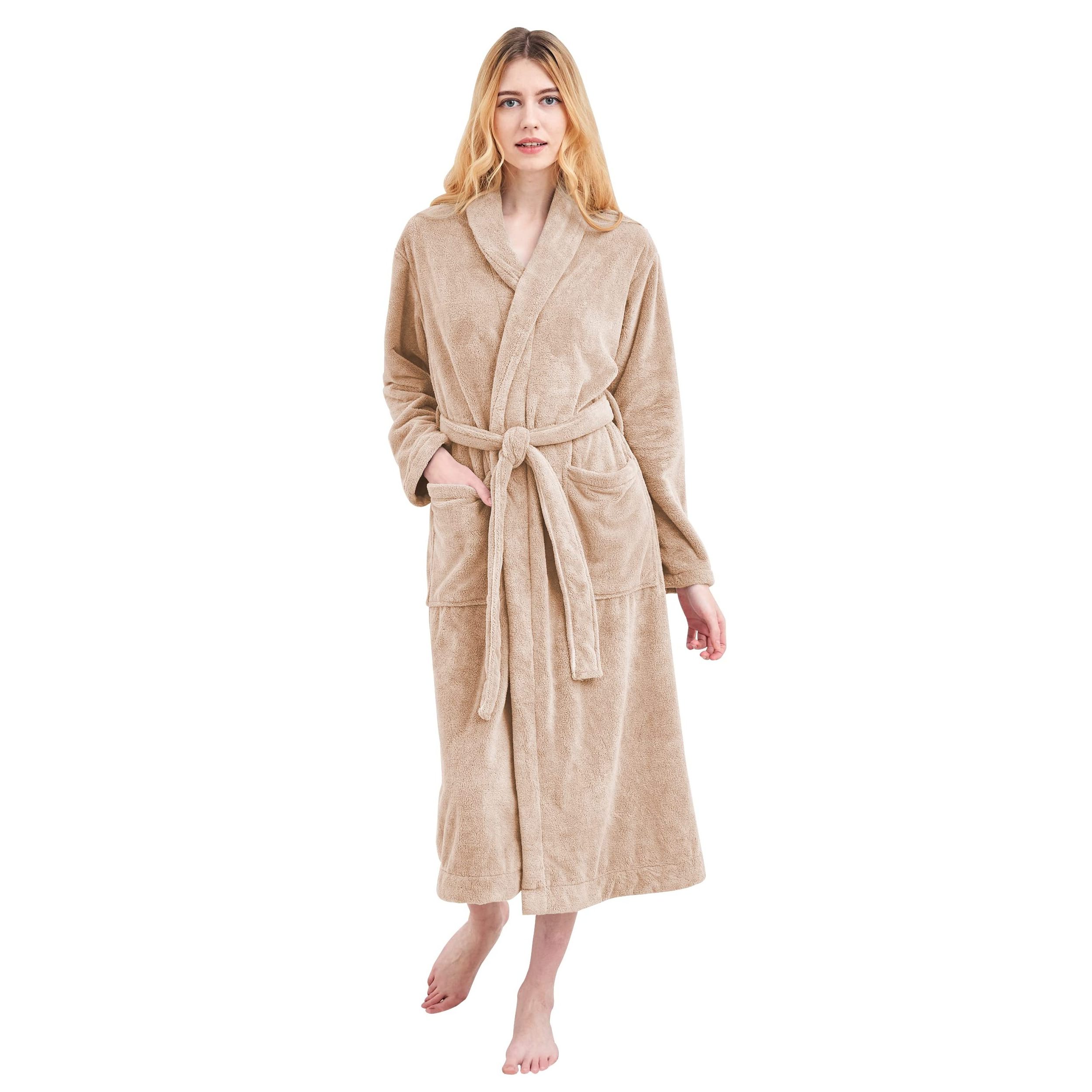 High Quality New Design High Quality Cut Pile Bathrobe Luxury Fluffy Hotel Bathrobe