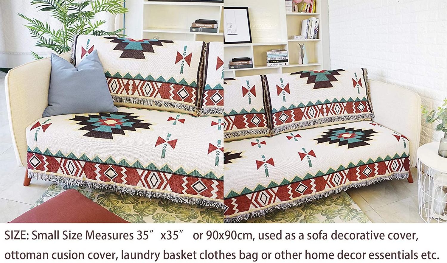 Western Navajo Native American Tribal Decorative Sofa Cover Southwest Wall Hanging Tapestry and Throw Blankets