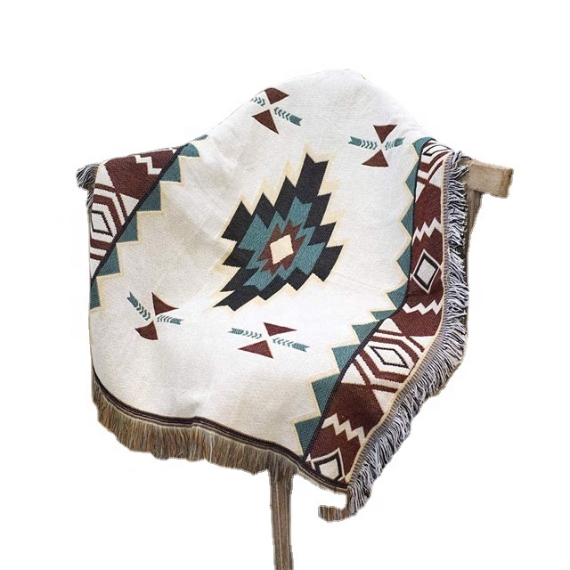 Western Navajo Native American Tribal Decorative Sofa Cover Southwest Wall Hanging Tapestry and Throw Blankets