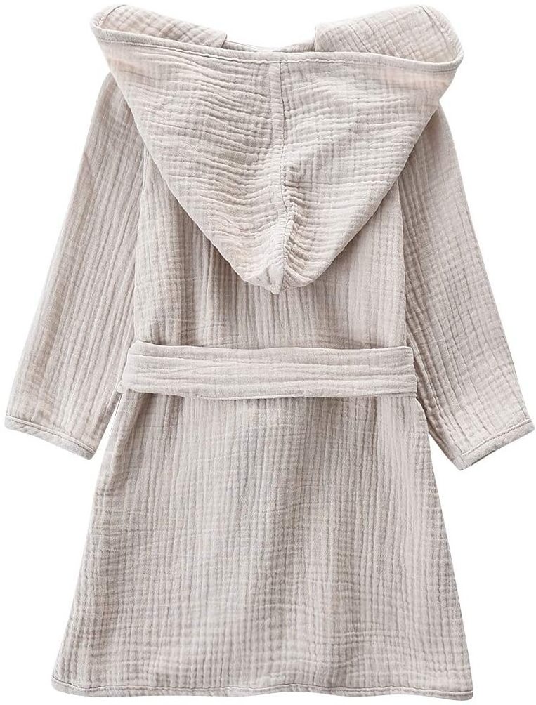 Hotel egyptian 100% Cotton linen wholesale kimono luxury bath robes with custom logo for kids and adults