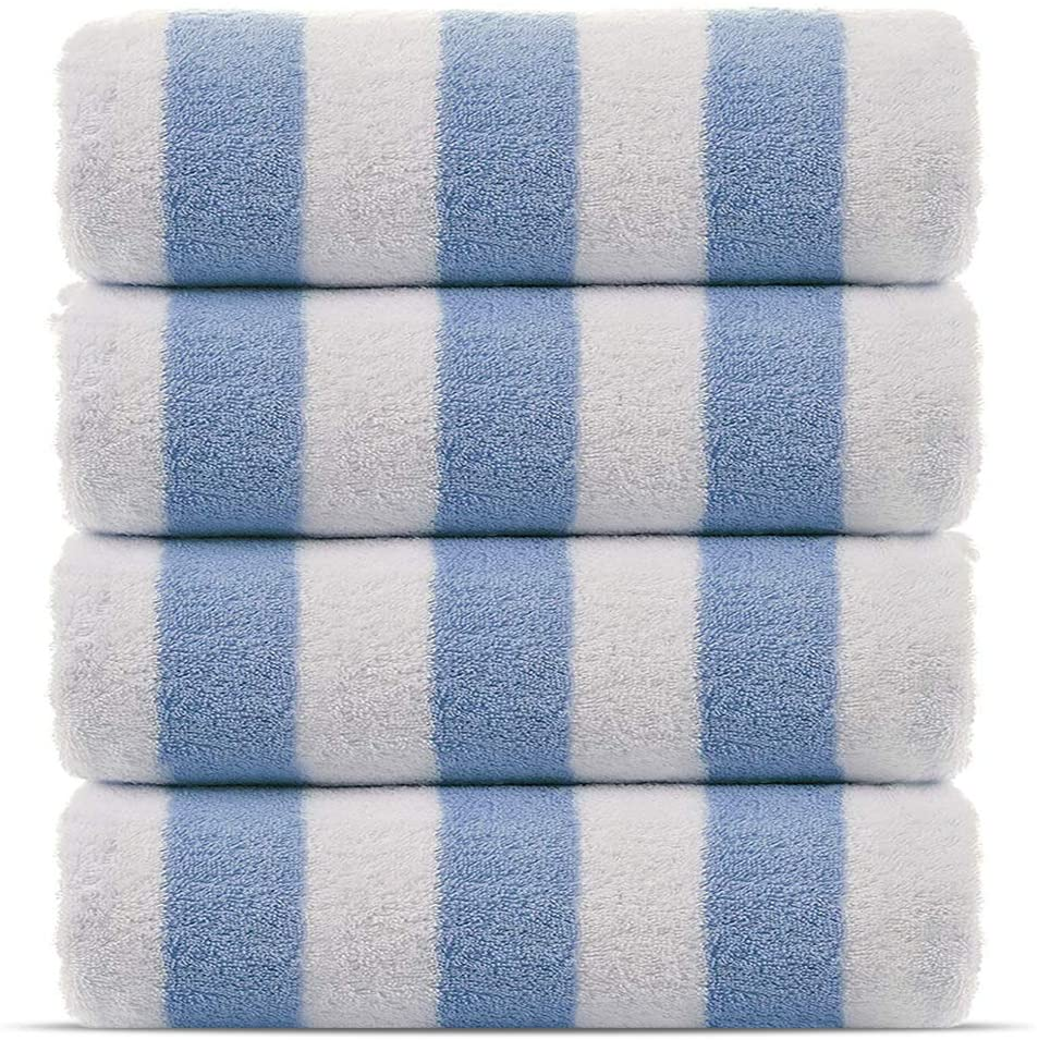 Cotton luxury Blue And White Striped pool Towel Beach Towel