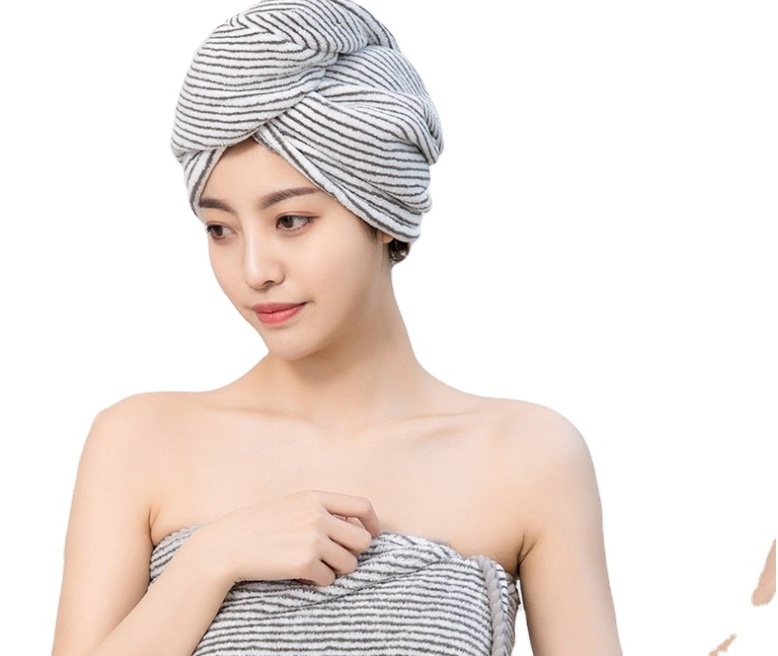 Bamboo charcoal Microfiber For Hair Turban and Quick Drying Hair Towel