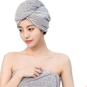 Bamboo charcoal Microfiber For Hair Turban and Quick Drying Hair Towel