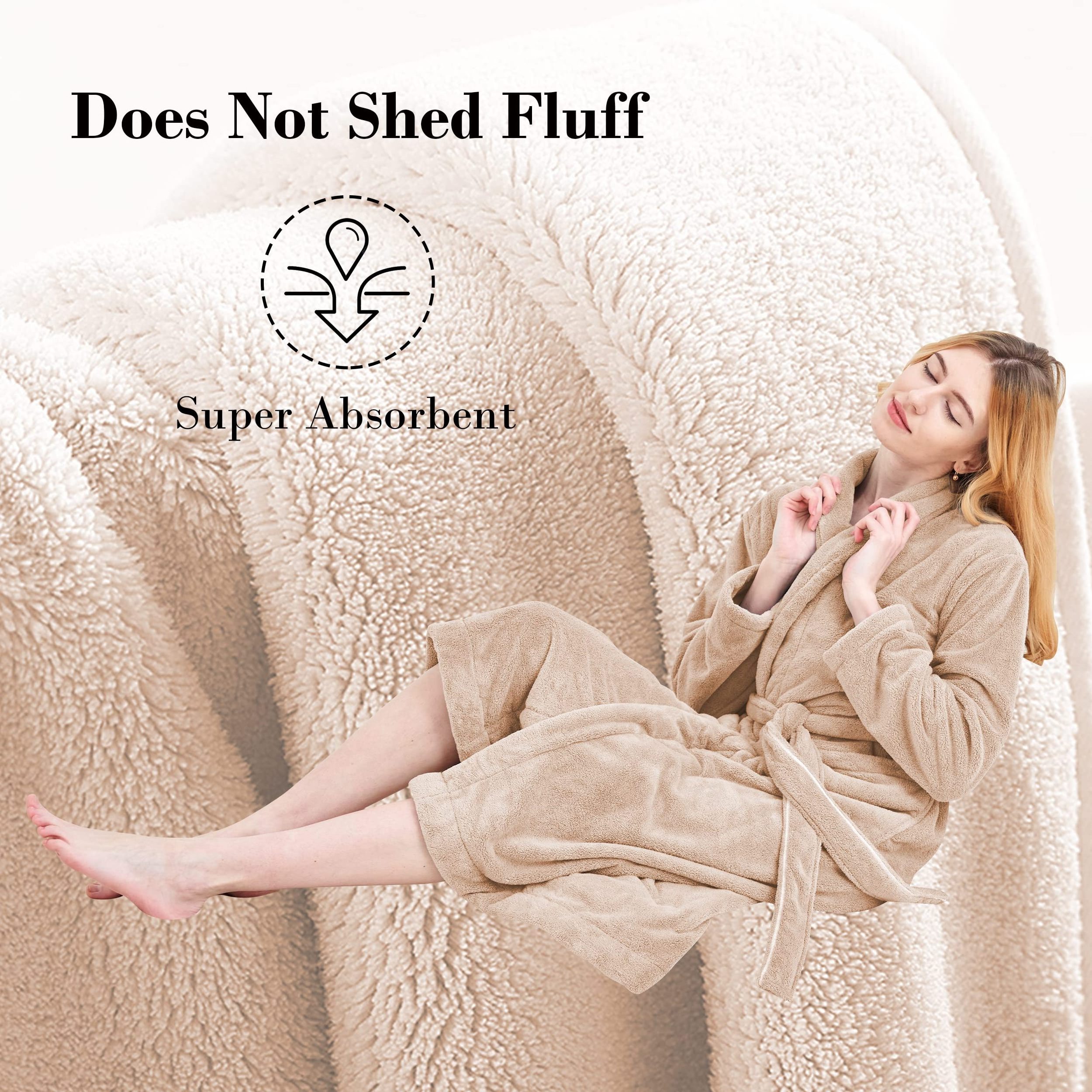 High Quality New Design High Quality Cut Pile Bathrobe Luxury Fluffy Hotel Bathrobe