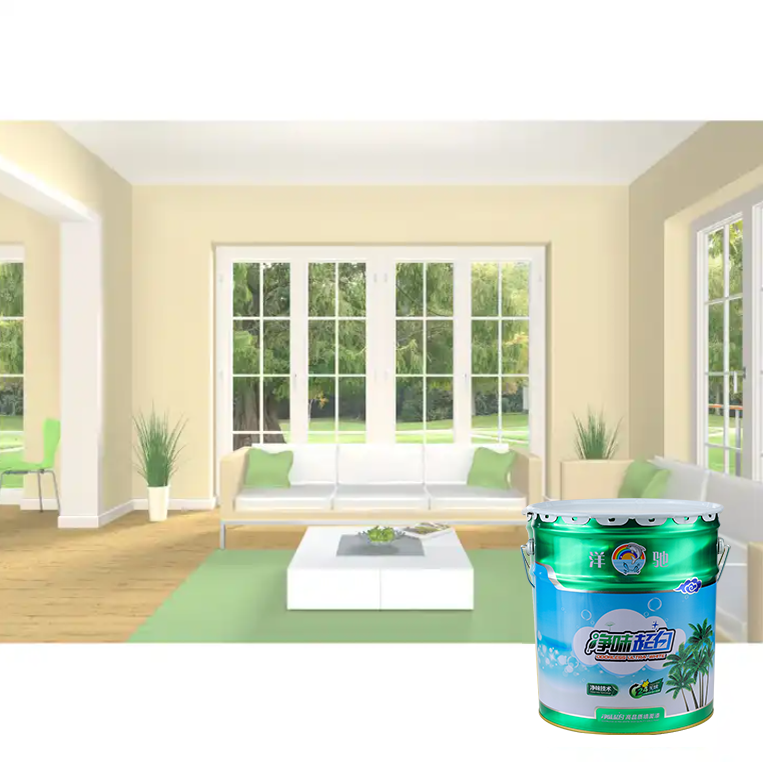 High Performance Engineering Decorative Latex Paint  Interior Wall Emulsion Paint Oder-free Super White Coatings