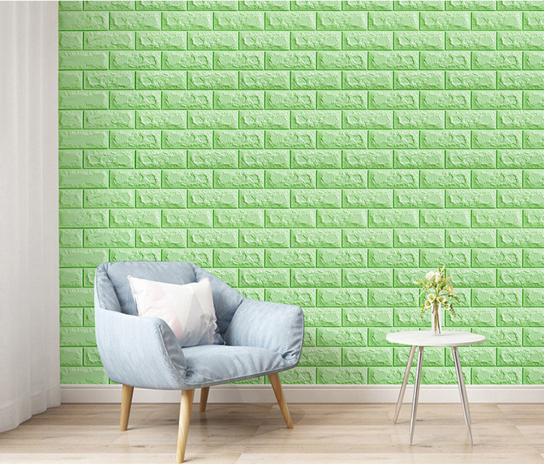 Factory Price Self Adhesive Wall Sticker Foam Papel De Parede Tijolo White Wall Paper 3d Ceiling Wallpaper