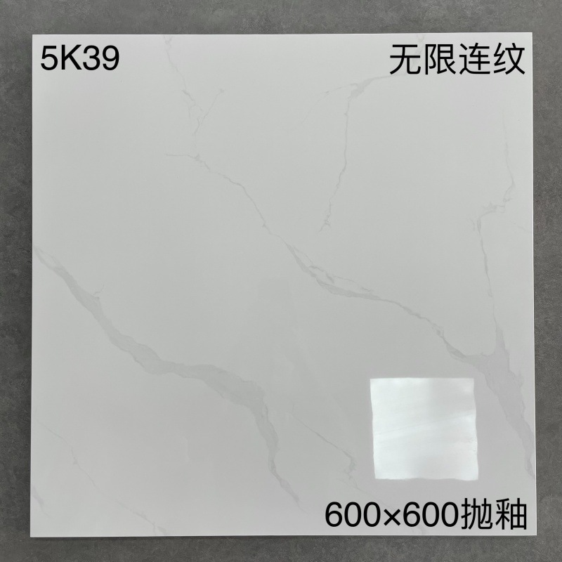 600x600 Polished Grey Marble For Living Room Bathroom Non-slip Ceramic Flooring