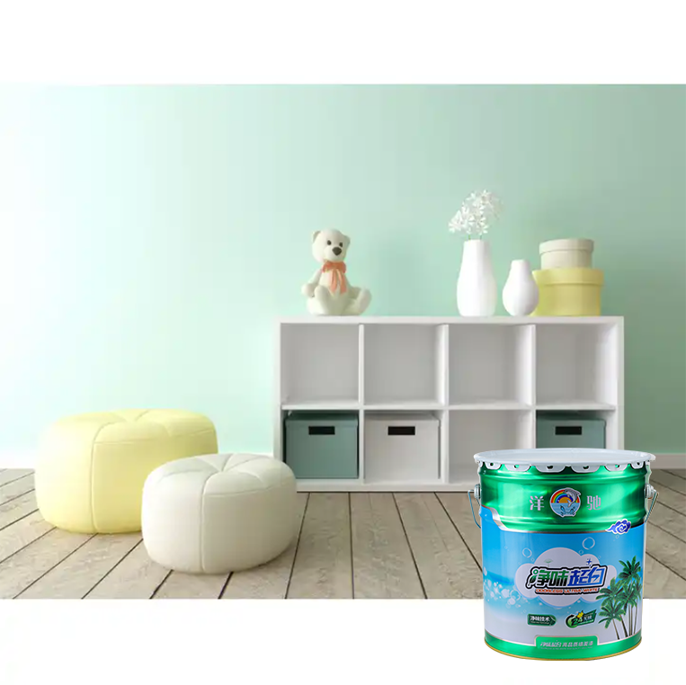 High Performance Engineering Decorative Latex Paint  Interior Wall Emulsion Paint Oder-free Super White Coatings